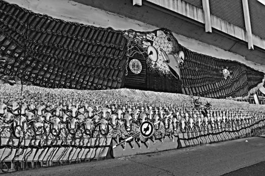 Captain Borderline Street Art "Surveillance of the fittest"